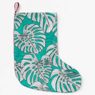 Meia De Natal Pequena A selva deixa a tropical floral sem costura