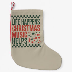 Meia De Natal Pequena A Vida Acontece Música de Natal Ajuda Divertido Re