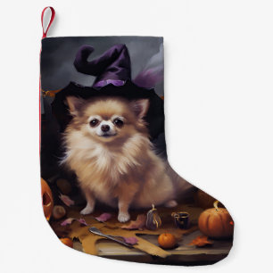 Meia De Natal Pequena Abóboras de Halloween Assustadoras de Pomerânia