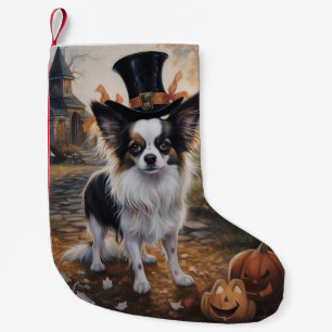 Meia De Natal Pequena Abóboras Papillon Halloween Assustadoras