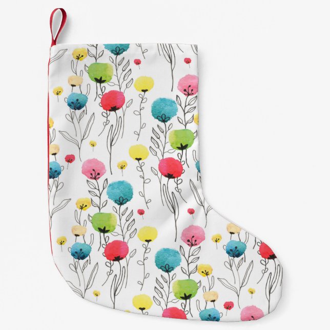 Meia De Natal Pequena abstract, art, artistic, backdrop, background, bea (Frente)