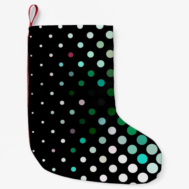 Meia De Natal Pequena Abstract halftone background pattern. Geometric co (Frente)