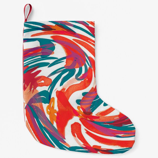 Meia De Natal Pequena Abstract painting texture. Art wallpaper. Simple d (Frente)