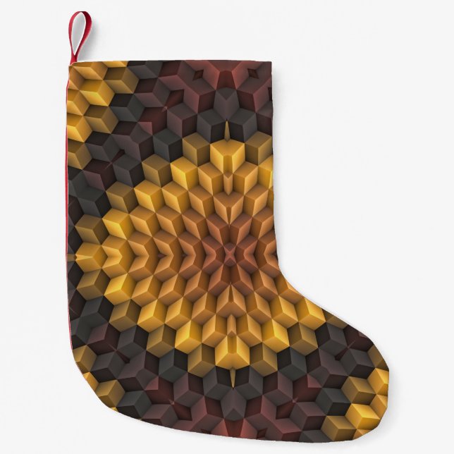 Meia De Natal Pequena Abstract pattern manipulationabstract,art,artistic (Frente)
