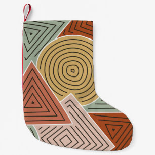 Meia De Natal Pequena Abstrato geométrico e ilustração das linhas p