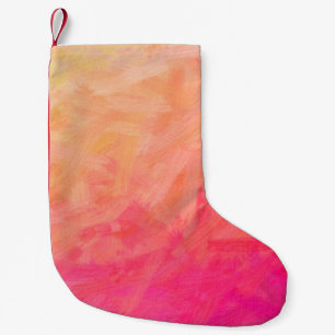 Meia De Natal Pequena Abstrato ilustração de Brus Bristle, cor-de-rosa, 