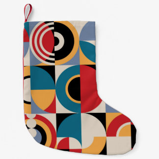 Meia De Natal Pequena Abstrato Memphis: Estilo de Vintagem Geométrico.