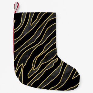 Meia De Natal Pequena Abstrato zebra listrada. Ilustração de impressã