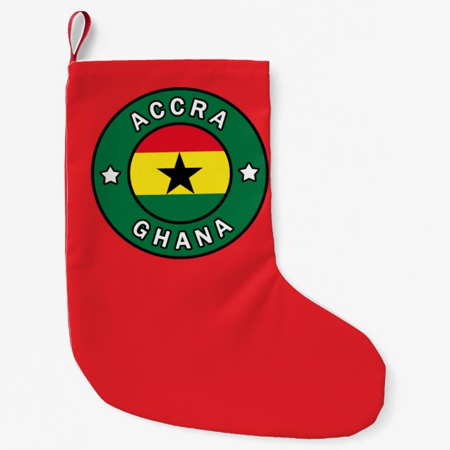 Meia De Natal Pequena Accra Gana (Frente)