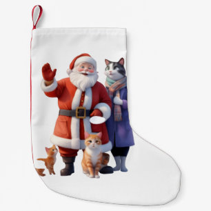 Meia De Natal Pequena Adeus Acenando na Neve