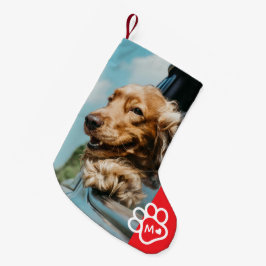 Meia De Natal Pequena Adicione Sua Própria Foto de Cachorro Pets Monogra
