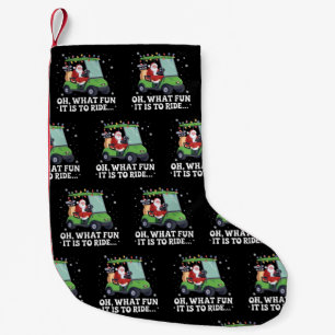 Meia De Natal Pequena Ah, Que Diversão É Andar De Santa Golf Natal 