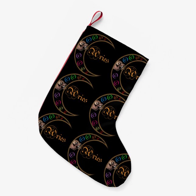Meia De Natal Pequena Aires (Frente (Pendurada))