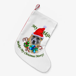 Meia De Natal Pequena Akita Lovers Natal