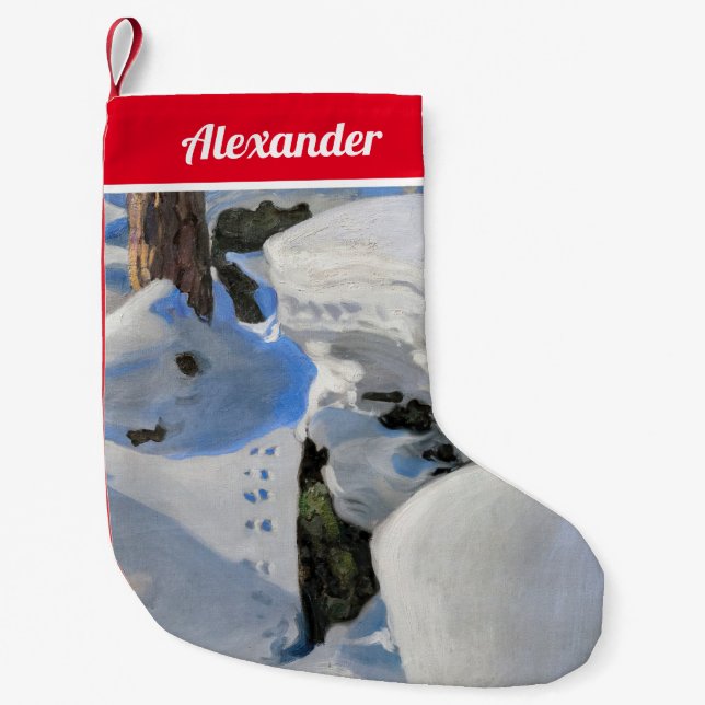 Meia De Natal Pequena Akseli Gallen-Kallela - Leão do Lynx (Frente)