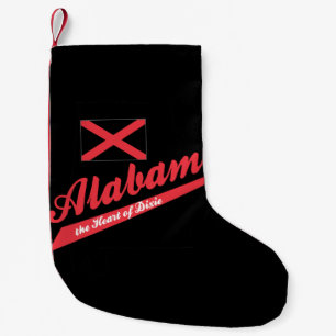 Meia De Natal Pequena Alabama Coração de Dixie