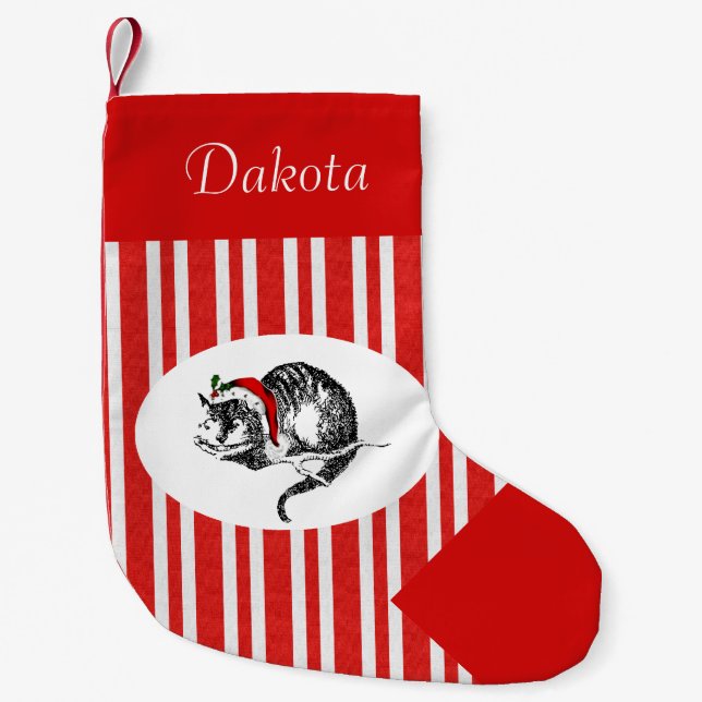 Meia De Natal Pequena Alice no País das Maravilhas - Parada de Gatos Per (Frente)