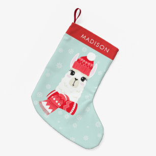 Meia De Natal Pequena Alpaca bonito do Natal personalizada