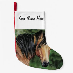 Meia De Natal Pequena Ama de Cavalo Quarto com Pele de Balança