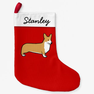 Meia De Natal Pequena Amante bonito do cão do feriado do Corgi de Galê