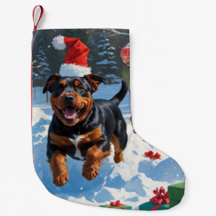 Meia De Natal Pequena American Staffordshire Christmas FESSnow