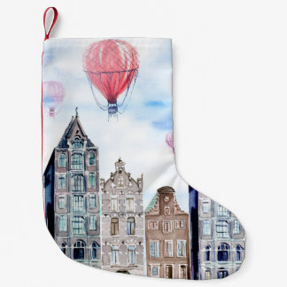 Meia De Natal Pequena Amesterdã com balão de ar quente