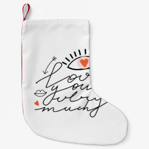 Meia De Natal Pequena Amor nos Olhos: Vintage Beleza Romântica.