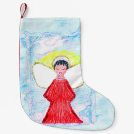 Meia De Natal Pequena "Anjo pequeno de Brown" que armazena