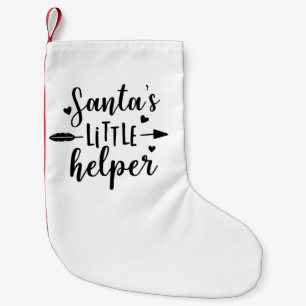 Meia De Natal Pequena Anúncio de Gravidez do Pequeno Ajudante do Papai N