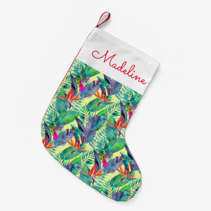 Meia De Natal Pequena Aquarela  Adicione Seu Nome