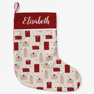 Meia De Natal Pequena Armazenamento de Natal Personalizado com Nome - Ho