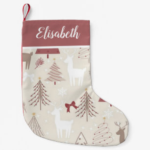 Meia De Natal Pequena Armazenamento de Natal Personalizado com Nome - Ho