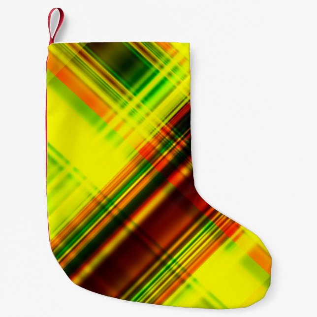 Meia De Natal Pequena art abstract geometric diagonal pattern background (Frente)
