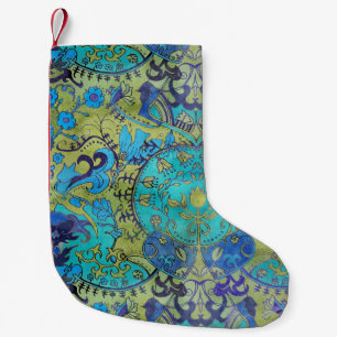 Meia De Natal Pequena Art Nouveau William Morris 1970 Retro Modern