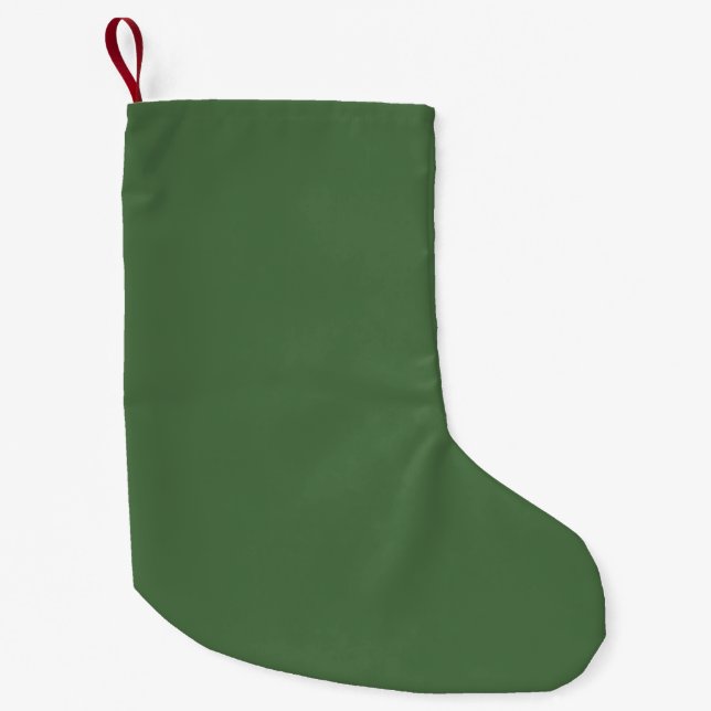 Meia De Natal Pequena Artichoke verde (cor sólida) (Frente)