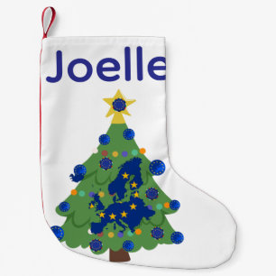Meia De Natal Pequena Árvore de Natal - Bandeira da União Europeia Eur