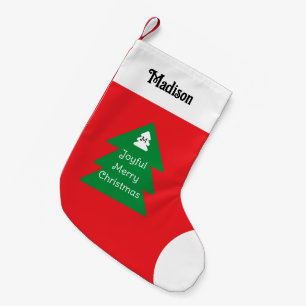 Meia De Natal Pequena Árvore de Natal Bonita e Feliz com Vermelho Saudáv