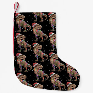 Meia De Natal Pequena Árvore de Natal Dinossauro T-rex Natal Pet Dino Tr