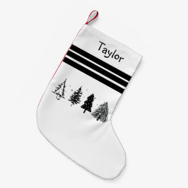 Meia De Natal Pequena Árvore de Natal Elegante Minimalista