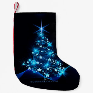 Meia De Natal Pequena Árvore de Natal estilizada e brilhante da Slippery