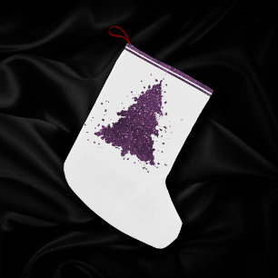 Meia De Natal Pequena Árvore de Natal Moody   Plum Roxo Profundo