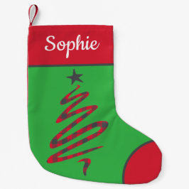 Meia De Natal Pequena Árvore de Natal personalizada de escrivagem de Xad