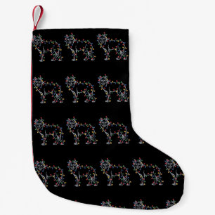 Meia De Natal Pequena Árvore do Lobo Natal Xmas Pet Animal Amante do Lob