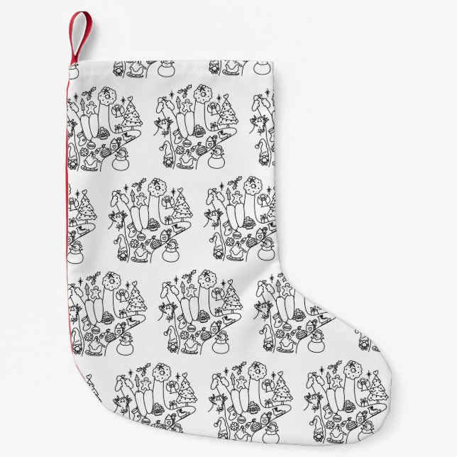 Meia De Natal Pequena ASL ILY – Winter Vibes  (Frente)