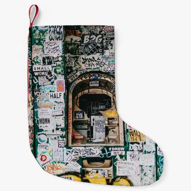 MEIA DE NATAL PEQUENA ATM MACHINE WITH GRAFFITI (Frente)