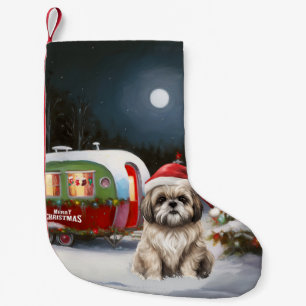 Meia De Natal Pequena Aventura de Natal da Caravana Havanese de Inverno