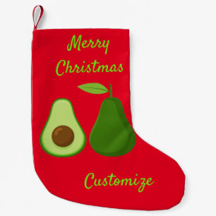 Meia De Natal Pequena Avocado Lover Design Thunder_Cove