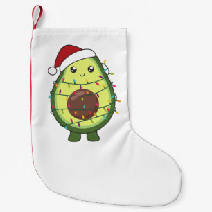 Meia De Natal Pequena Avocado para o Natal Luzes Engraçadas