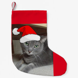 Meia De Natal Pequena Azul de Natal
