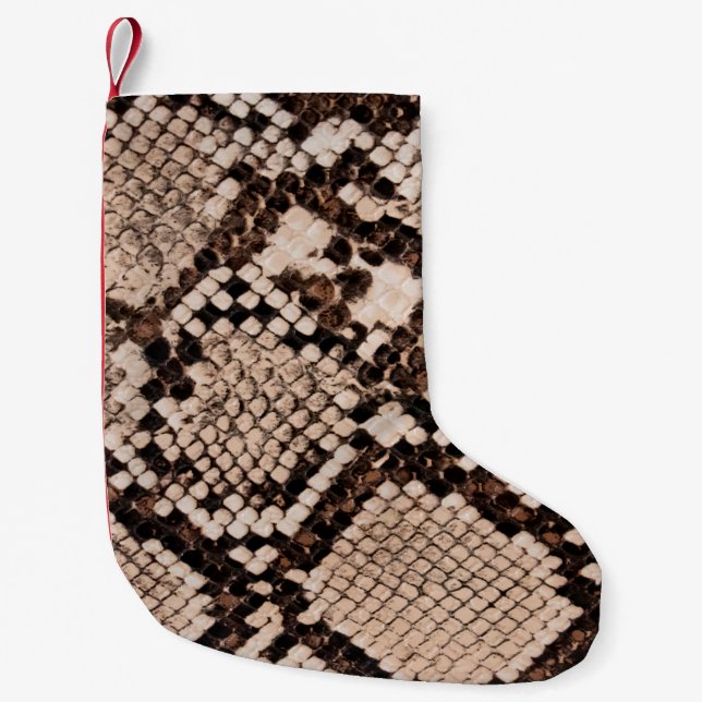 Meia De Natal Pequena background of snake skin texture (Frente)